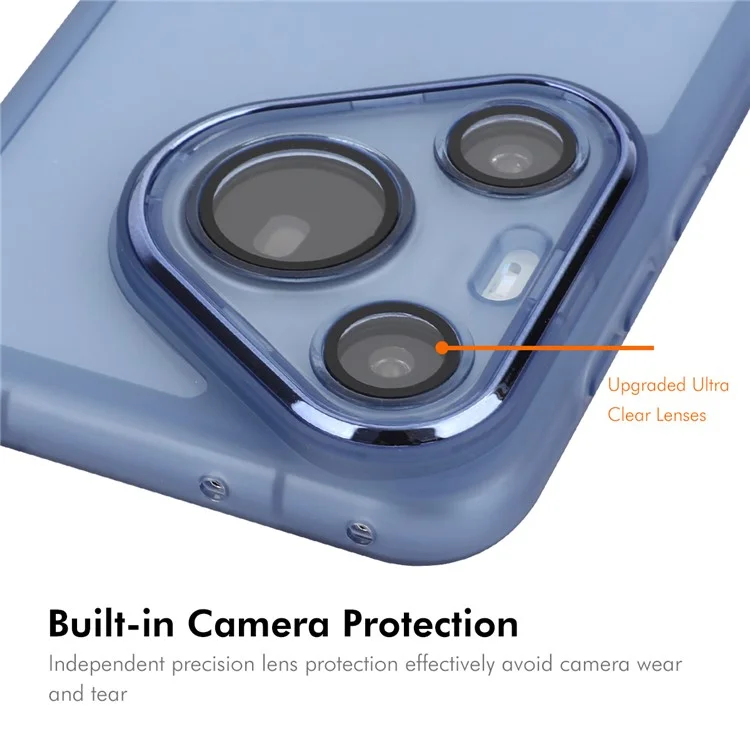 Enkay Hat Prince Per Huawei Pura 70 Pro+ / Copertina Del Telefono TPU Matte 70 Pro Case Con Pellicola di Lenti - Blu