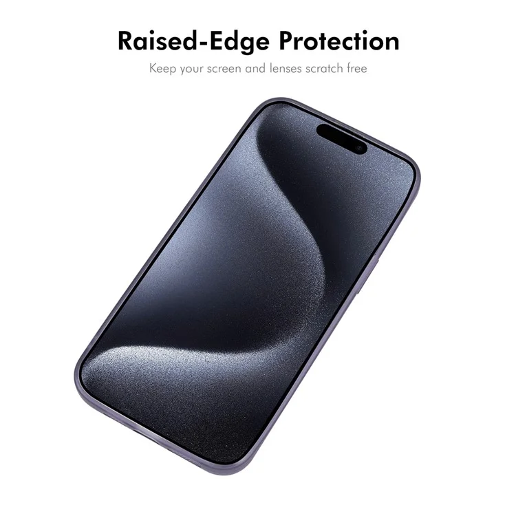 Enkay Hat Prince Para Iphone 14 Pro Case Matte Tpu Tope Portada Con Película de Lentes - Púrpura