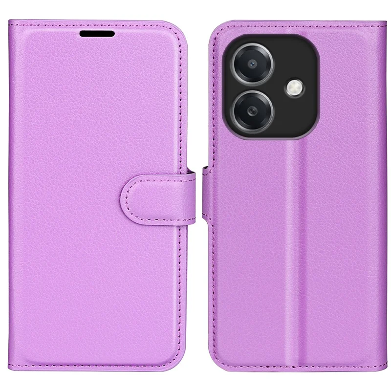 For Oppo A3x 5G / A3x 4G / A3 5G / A3 4G / A60 5G / A40 4G Case Litchi Texture Shockproof Leather Wallet Phone Cover - Purple