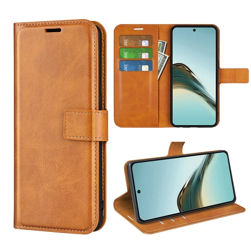 Pour le Royaume 13 Pro 5G Stand Case Anti-Scratch Texture Texture Téléphone Téléphone - Jaune