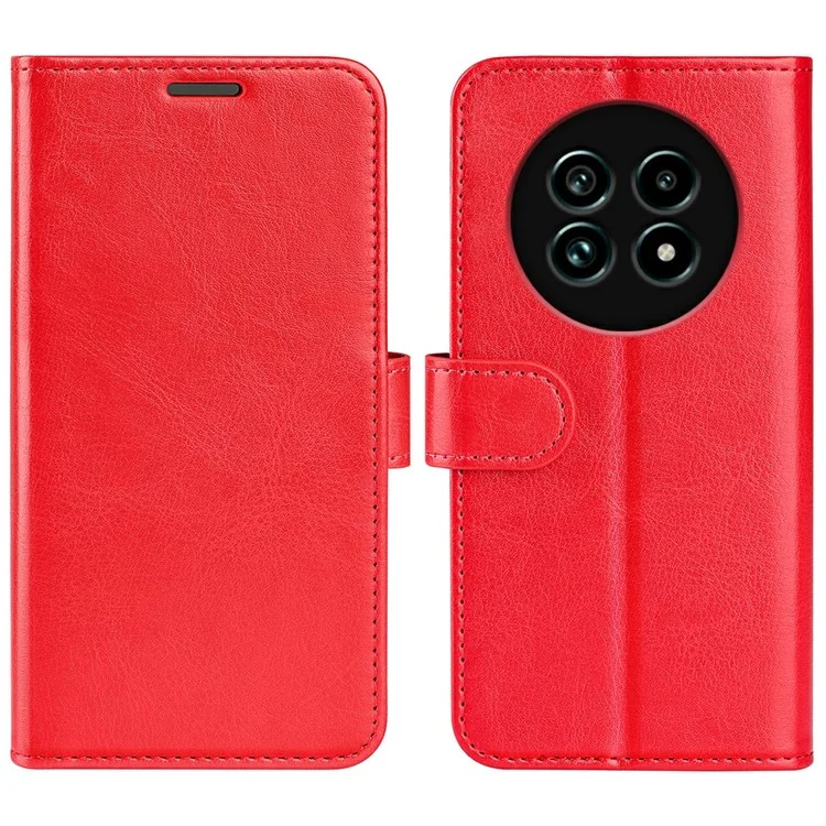 Per Realme 13 Pro 5G Wallet Case Crazy Horse Texture Copertura in Pelle - Rosso