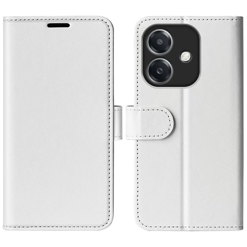 For Oppo A3x 5G / A3x 4G / A3 5G / A3 4G / A60 5G / A40 4G Wallet Case Crazy Horse Texture Stand Leather Phone Cover - White