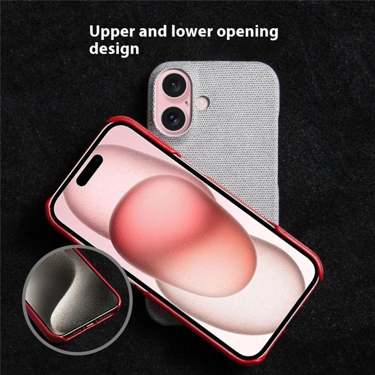 Для Iphone 16 Case Tratle Texture Antipcation Protective PC Phone Cope - Светло -серый
