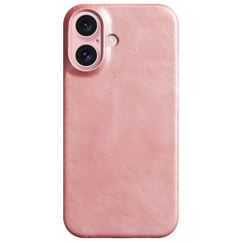Para Iphone 16 Plus Case Cernera de Terneros PU Leather PC Hard PC Proporciona - Oro Rosa