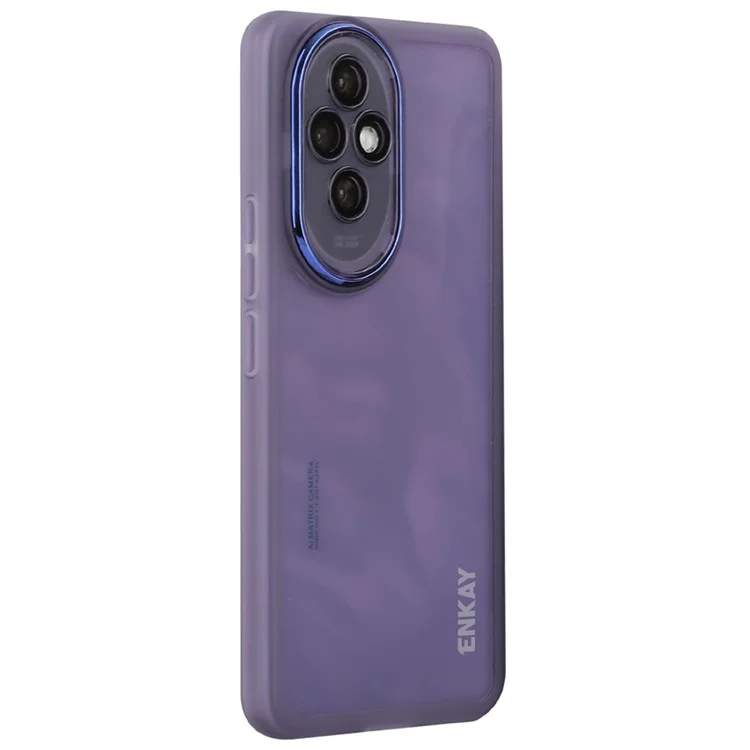 Enkay Hat Prince For Honor 200 5G Case TPU Matte TPU Cover Avec Film D'objectif - Violet