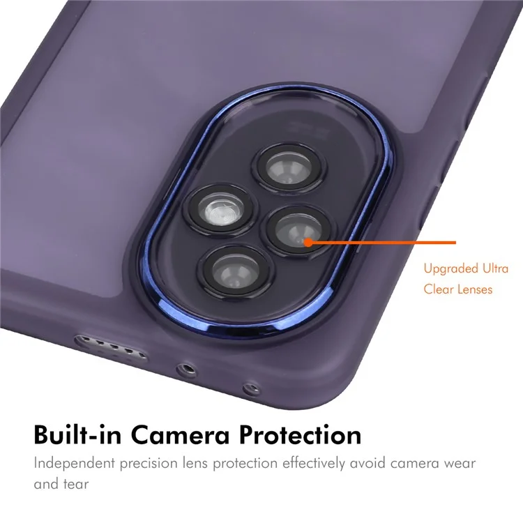 Enkay Hat Prince For Honor 200 5G Case TPU Matte TPU Cover Avec Film D'objectif - Violet