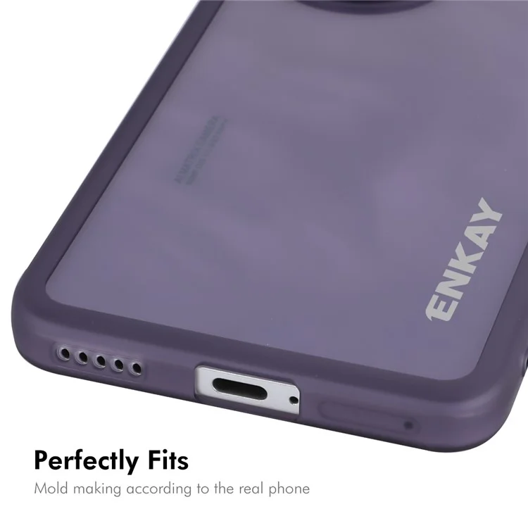 Enkay Hat Prince Pour Honor 200 Pro 5G Case TPU Matte TPU Couverture de Téléphone Avec Film D'objectif - Violet