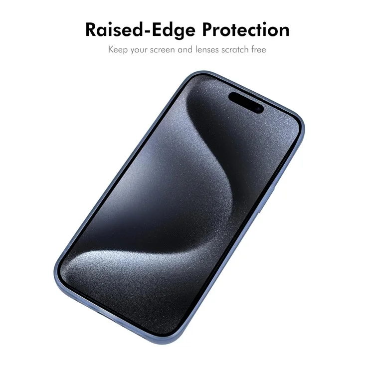 Enkay Hat Prince Para Iphone 15 Plus Case Matte Tpu Telephip Cover With Lens Film - Azul