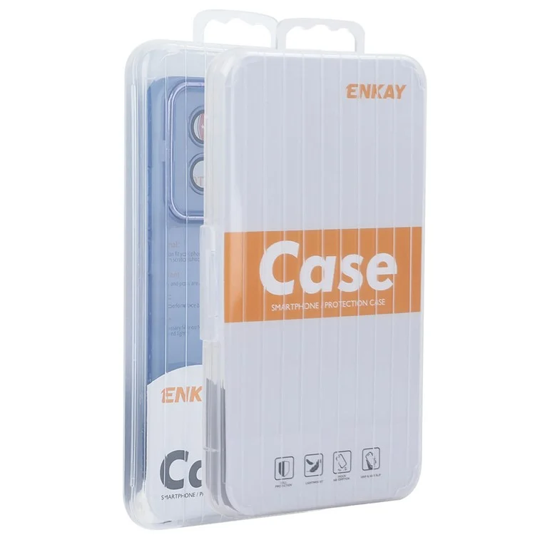 Enkay Hat Prince Para Iphone 15 Plus Case Matte Tpu Telephip Cover With Lens Film - Azul