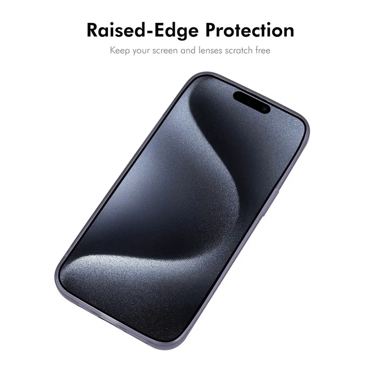 ENKAY HAT Prince Per Iphone 15 Pro Case Matte TPU Cover Con Film di Lenti - Viola