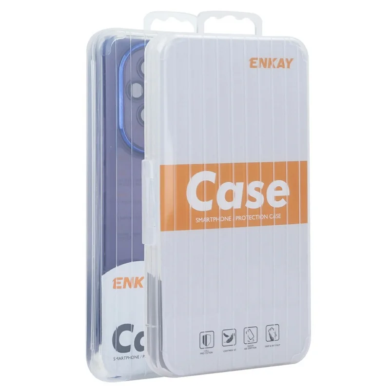 ENKAY HAT Prince Per Iphone 15 Pro Case Matte TPU Cover Con Film di Lenti - Viola