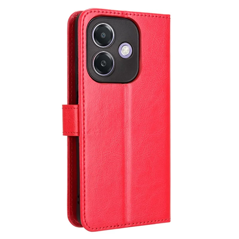 For Oppo A3 4G /  A3 5G / A3x 4G / A3x 5G / A40M 4G / A40 4G / A3i 5G / A60 5G Case Crazy Horse Texture PU Leather Phone Wallet Cover - Red