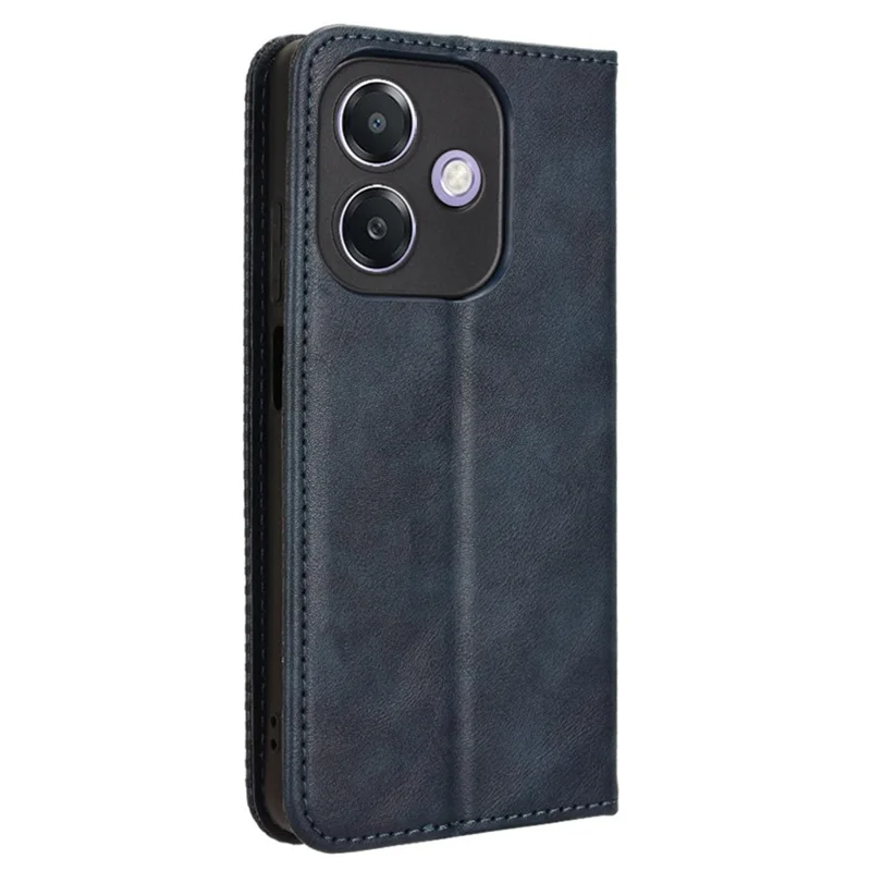 For Oppo A3 4G / A3 5G / A3x 4G / A3x 5G / A40M 4G / A40 4G / A3i 5G / A60 5G Leather Case Wallet Stand Retro Texture Phone Cover - Blue