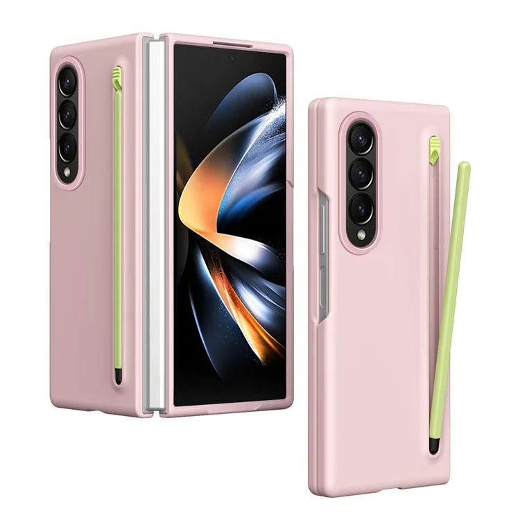 Para Samsung Galaxy Z Fold4 5G Case Hard PC Cover Con Stylus - Rosa