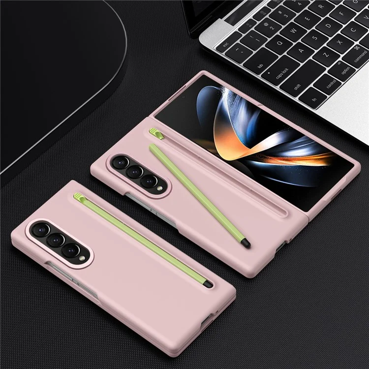 Para Samsung Galaxy Z Fold4 5G Case Hard PC Cover Con Stylus - Rosa