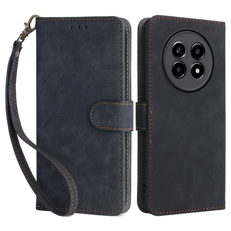 Per Realme 13 Pro+ 5G / 13 Pro 5G Wallet Case RFID Bloccante PU Copertura Pecola Puast - Nero