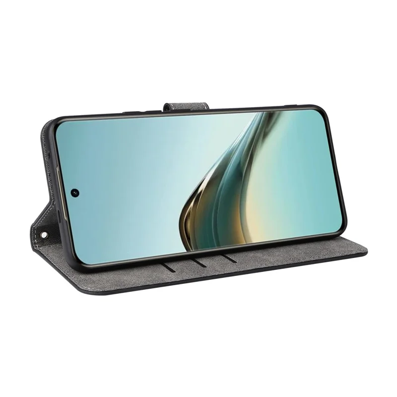 Per Realme 13 Pro+ 5G / 13 Pro 5G Wallet Case RFID Bloccante PU Copertura Pecola Puast - Nero