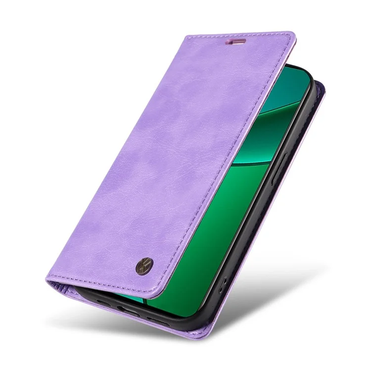 Yikatu YK-006 Para Realme Narzo 70 5G / Narzo 70 Pro 5G / P1 5G / 12 4G / 12+ 5 g Case Willet Litchi Grain Cuero Cover - Púrpura