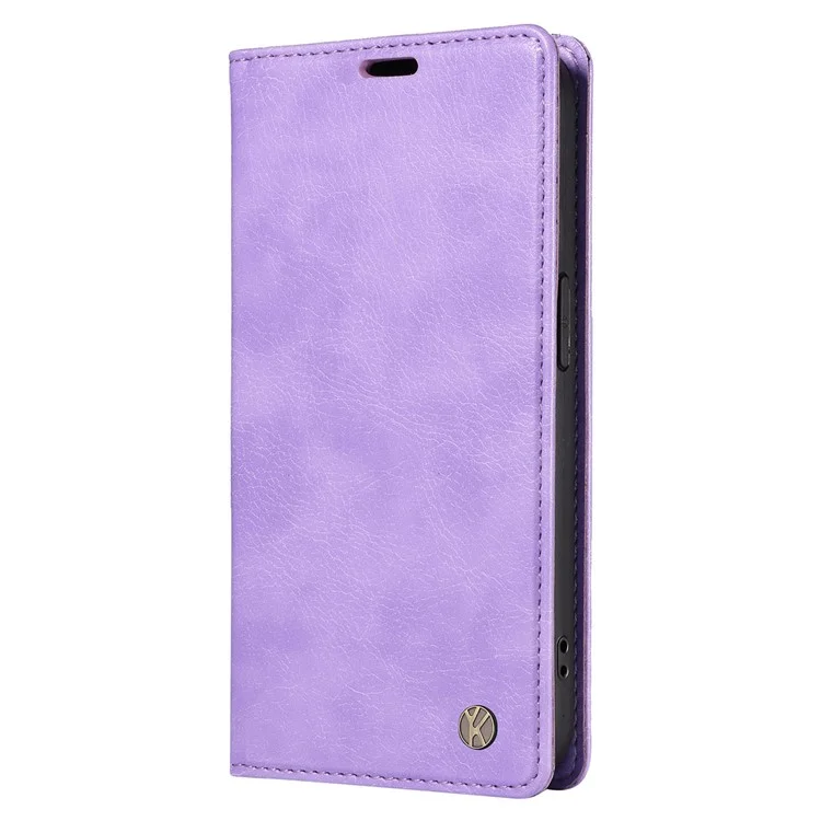 Yikatu YK-006 Para Realme Narzo 70 5G / Narzo 70 Pro 5G / P1 5G / 12 4G / 12+ 5 g Case Willet Litchi Grain Cuero Cover - Púrpura