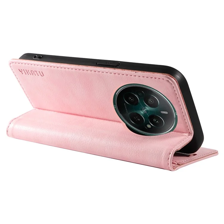Yikatu YK-006 Pour Realme Narzo 70 5G / Narzo 70 Pro 5G / P1 5G / 12 4G / Couverture de Téléphone en Cuir en Cuir à Grains Litchi - Rose