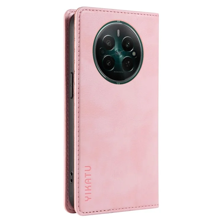 Yikatu YK-006 Pour Realme Narzo 70 5G / Narzo 70 Pro 5G / P1 5G / 12 4G / Couverture de Téléphone en Cuir en Cuir à Grains Litchi - Rose