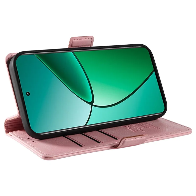 Yikatu YK-007 Para Realme Narzo 70 5G / Narzo 70 Pro 5G / P1 5G / 12 4G / 12+ 5 g de Caja Lateral Hebilla PU Cuero Cubierta Litchi Textura - Rosa