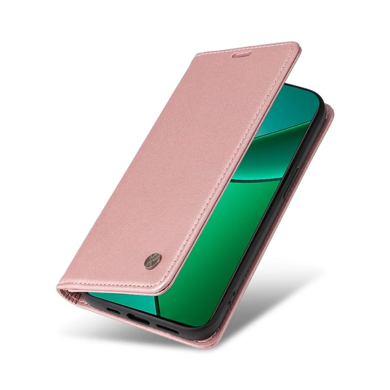 YIKATU YK-001 For Realme Narzo 70 5G / Narzo 70 Pro 5G / P1 5G / 12 4G / 12+ 5G Case Stand Leather Phone Cover Strong Magnetic Closure - Rose Gold