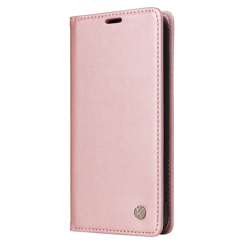 YIKATU YK-001 For Realme Narzo 70 5G / Narzo 70 Pro 5G / P1 5G / 12 4G / 12+ 5G Case Stand Leather Phone Cover Strong Magnetic Closure - Rose Gold