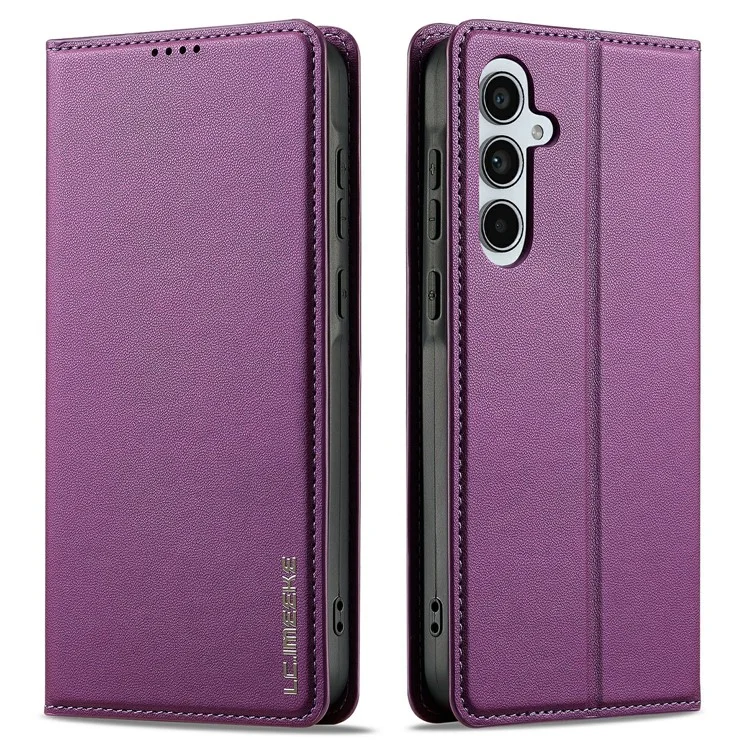 LC.IMEEKE L1 Series para Samsung Galaxy A16 5G / A16 4G Funda de cuero sintético con cartera y soporte Funda protectora para teléfono - Morado