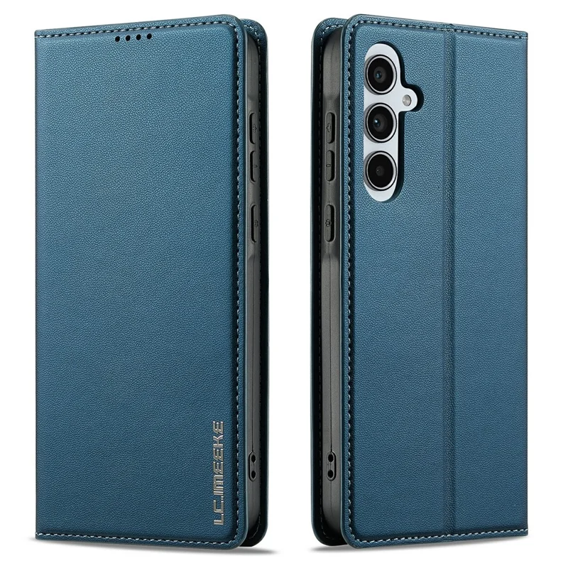 LC.IMEEKE L1 Series for Samsung Galaxy A16 5G / A16 4G Case PU Leather Wallet Stand Protective Phone Cover - Blue