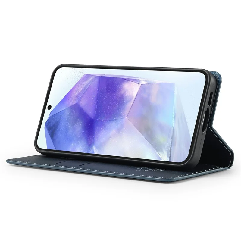 LC.IMEEKE L1 Series for Samsung Galaxy A16 5G / A16 4G Case PU Leather Wallet Stand Protective Phone Cover - Blue