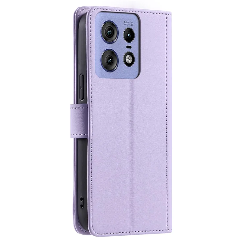Para Motorola Edge 50 Pro 5G Funda de Cartera Rhombus Grid PU Leather Phone Cover - Púrpura