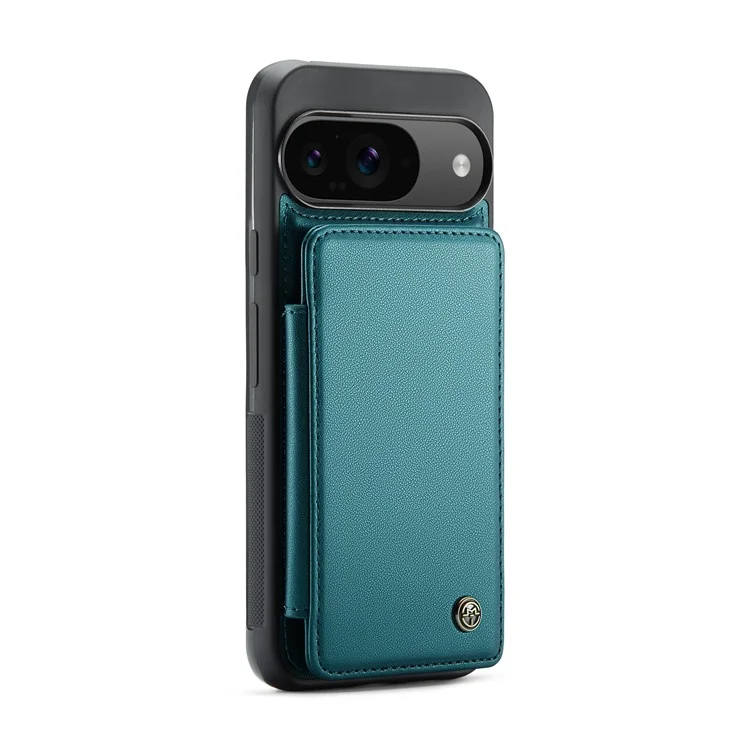 Serie Caseme C22 Per Google Pixel 9 / Pixel 9 Pro Case Leather+TPU Cover RFID Blocking Card Slot - Verde