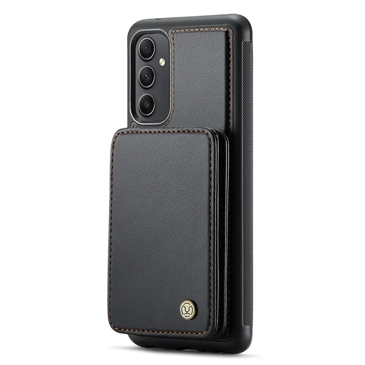 Jeehood J05 Pour Samsung Galaxy A54 5G Carte de Cartes de Cartes de Carte de Boîtier Kickstand Leather + Tpu Téléphone - Noir
