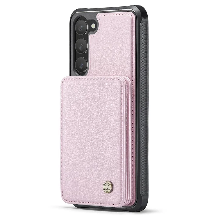 Jeoume J05 Für Samsung Galaxy S23 Case Card Holder Kickstand Leder+tpu -telefonabdeckung - Rosa