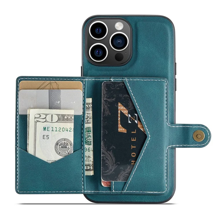 Jeehood J01 Для Iphone 16 Pro Case Retro Leather + Tpu. - Синий