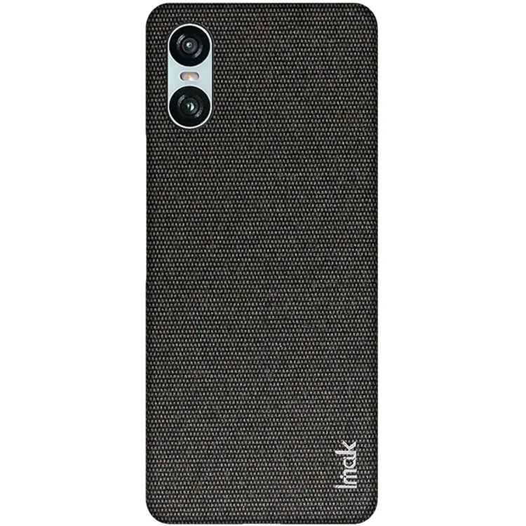 IMAK Ruiyi -serie Für Sony Xperia 10 VI Case Classic Fabric Texture Leder +PC Telefonabdeckung - Schwarz
