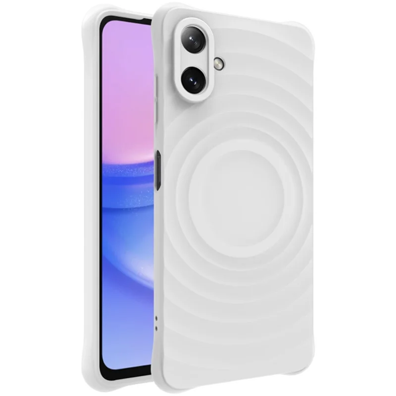 IMAK UC-6-serie til Samsung Galaxy A06 4G hylse med vanddråbe tekstur, anti-skridt, mat TPU-dæksel - Matt hvid