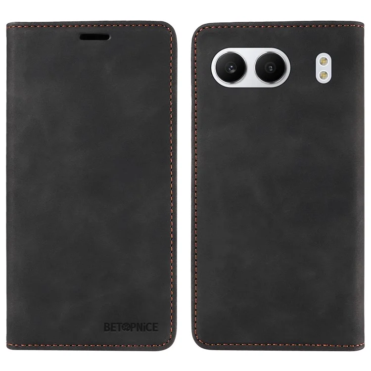 BETOPNICE 003 Für OnePlus Nord 4 Wallet Case Leder Handyhülle mit Ständer - Schwarz