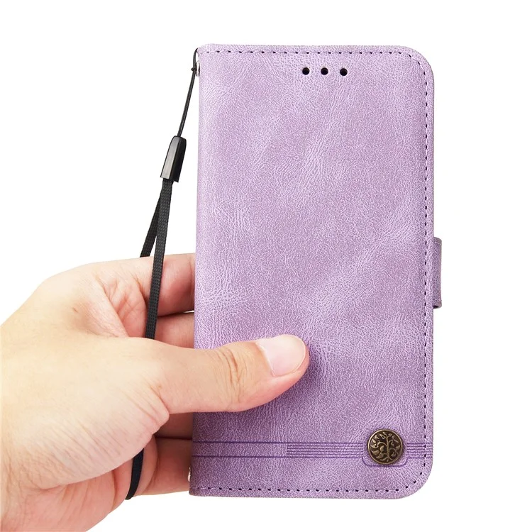 Для Oppo A3x 4G / A3x 5G (индия) Кошелек Корпус с Кожа - Фиолетовый