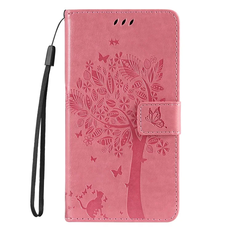 KT Imprinting Flower Series-3 Per Realme Narzo 70 5G / Narzo 70 Pro 5G / P1 5G / 12 4G / 12+ 5g Casetto Per Topi Gatto Flip in Pelle Copertina Telefonica - Rosa