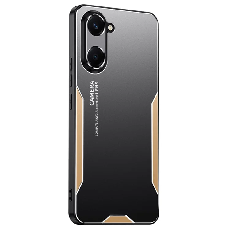 For vivo Y18 4G Phone Case Aluminium Alloy TPU PC Back Cover - Gold
