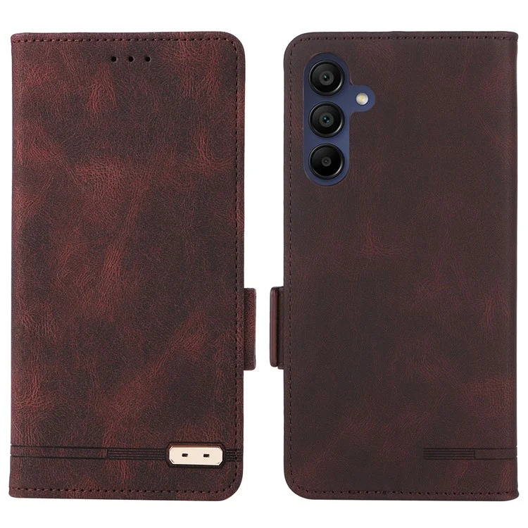 Para Samsung Galaxy A16 Case Flip Telephip Cover Con Decoración de Hardware - Café