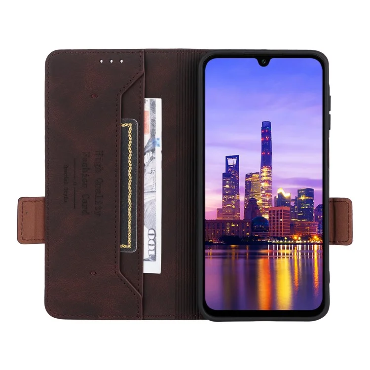 Para Samsung Galaxy A16 Case Flip Telephip Cover Con Decoración de Hardware - Café