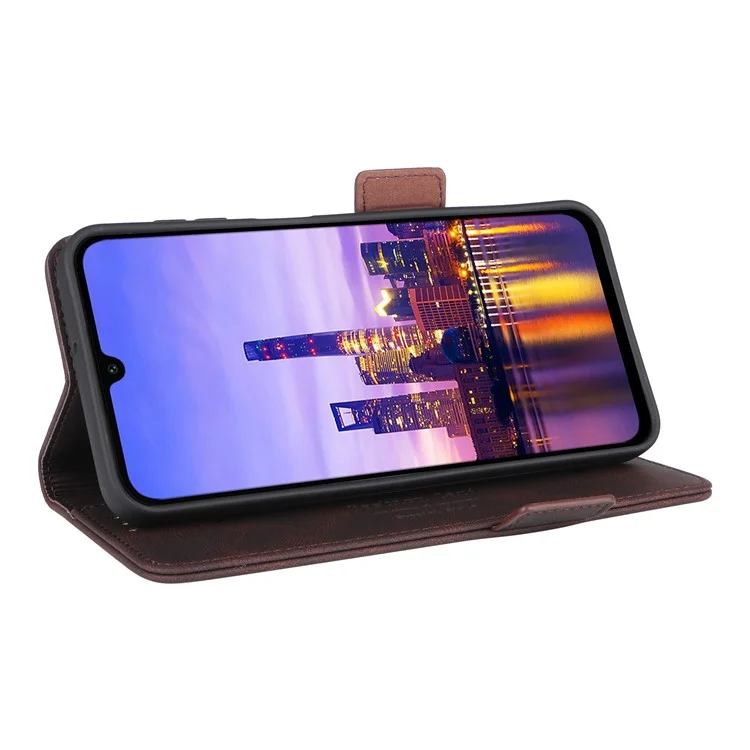 Para Samsung Galaxy A16 Case Flip Telephip Cover Con Decoración de Hardware - Café