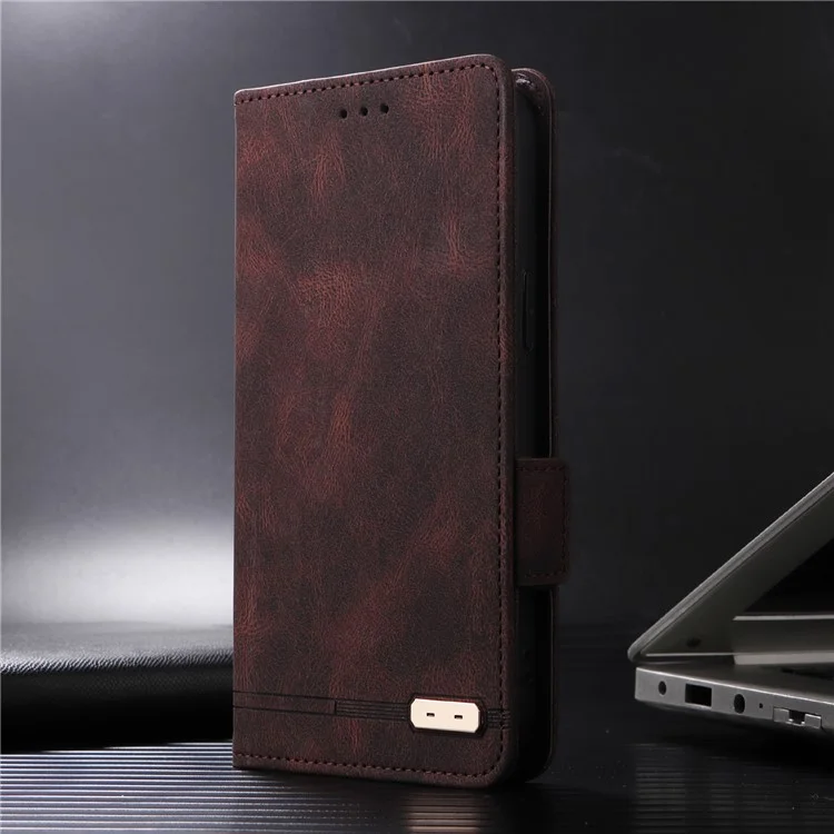 Para Samsung Galaxy A16 Case Flip Telephip Cover Con Decoración de Hardware - Café