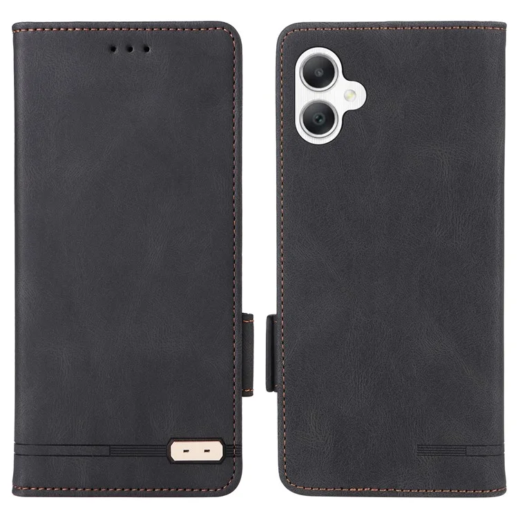 Para Samsung Galaxy A06 Case Flip Telephip Cover Con Decoración de Hardware - Negro