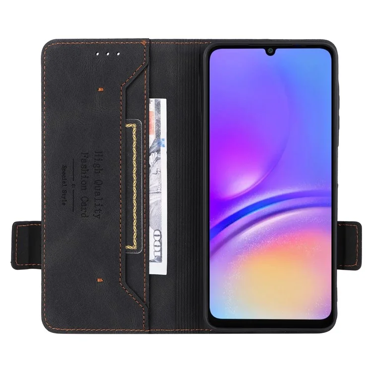 Para Samsung Galaxy A06 Case Flip Telephip Cover Con Decoración de Hardware - Negro