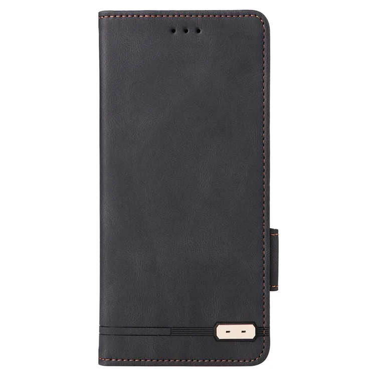 Para Samsung Galaxy A06 Case Flip Telephip Cover Con Decoración de Hardware - Negro