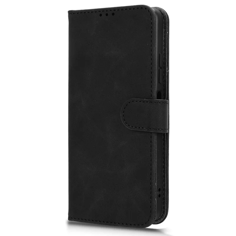 Para ZTE Blade A75 Case de Cuero Skin-solicitud Anti-Drop Willet Flip Telephip Cover - Negro